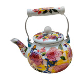 Maxbell Enamel Tea Kettle Multiuse with Handle 2.5L Teapot for Party Restaurant Home Style D