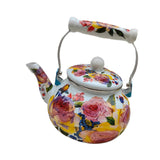 Maxbell Enamel Tea Kettle Multiuse with Handle 2.5L Teapot for Party Restaurant Home Style D