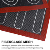 Maxbell Silicone Baking Mat Breathable Bakeware Mat for Baking Bread Pizza Macaroons