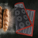 Maxbell Silicone Baking Mat Breathable Bakeware Mat for Baking Bread Pizza Macaroons