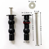 Maxbell 1 Pair Toilet Seat Screw and Bolt Kit High Reliability Sturdy Easily Install Double Ball Glossy