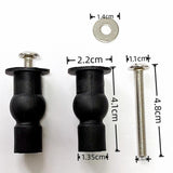 Maxbell 1 Pair Toilet Seat Screw and Bolt Kit High Reliability Sturdy Easily Install M5 Long