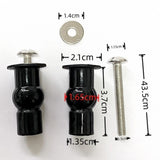 Maxbell 1 Pair Toilet Seat Screw and Bolt Kit High Reliability Sturdy Easily Install M5