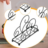 Maxbell Napkin Holder Rack Desktop Sturdy Tissue Storage Decorative Hand Towel Stand Black
