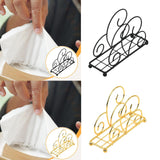 Maxbell Napkin Holder Rack Desktop Sturdy Tissue Storage Decorative Hand Towel Stand Black