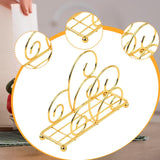 Maxbell Napkin Holder Rack Desktop Sturdy Tissue Storage Decorative Hand Towel Stand Gold