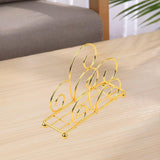 Maxbell Napkin Holder Rack Desktop Sturdy Tissue Storage Decorative Hand Towel Stand Gold