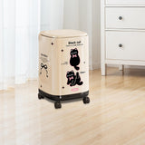 Maxbell Trash Can with 360° Universal Wheels with Lid for Apartment Dining Room Cafe