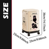 Maxbell Trash Can with 360° Universal Wheels with Lid for Apartment Dining Room Cafe