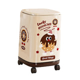 Maxbell Trash Can with Wheels and Lid Bathroom Bucket for Bedroom Guestroom Bathroom
