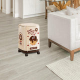 Maxbell Trash Can with Wheels and Lid Bathroom Bucket for Bedroom Guestroom Bathroom