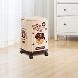 Maxbell Trash Can with Wheels and Lid Bathroom Bucket for Bedroom Guestroom Bathroom