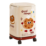 Maxbell Trash Can with 360° Universal Wheels with Lid for Farmhouse Restroom Bedroom