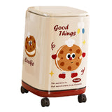 Maxbell Trash Can with 360° Universal Wheels with Lid for Farmhouse Restroom Bedroom