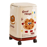 Maxbell Trash Can with 360° Universal Wheels with Lid for Farmhouse Restroom Bedroom