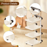 Maxbell Pot Storage Rack 4 Layer Pan Organizer Rack for Bakeware Countertop Cookware