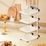 Maxbell Pot Storage Rack 4 Layer Pan Organizer Rack for Bakeware Countertop Cookware