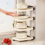 Maxbell Pot Storage Rack 4 Layer Pan Organizer Rack for Bakeware Countertop Cookware