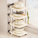 Maxbell Pot Storage Rack 4 Layer Pan Organizer Rack for Bakeware Countertop Cookware
