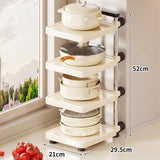 Maxbell Pot Storage Rack 4 Layer Pan Organizer Rack for Bakeware Countertop Cookware