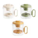 Maxbell Yogurt Strainer with Lid Quick Yoghurt Maker for Fruit Juice Nut Milk Cheese White