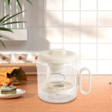 Maxbell Yogurt Strainer with Lid Quick Yoghurt Maker for Fruit Juice Nut Milk Cheese White