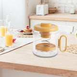 Maxbell Yogurt Strainer with Lid Quick Yoghurt Maker for Fruit Juice Nut Milk Cheese Orange