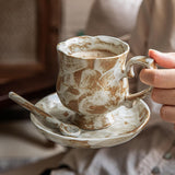 Maxbell Tea Cup and Saucer Set Novelty Stylish Coffee Cup for Office Wedding Kitchen