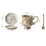 Maxbell Tea Cup and Saucer Set Novelty Stylish Coffee Cup for Office Wedding Kitchen