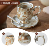 Maxbell Tea Cup and Saucer Set Novelty Stylish Coffee Cup for Office Wedding Kitchen