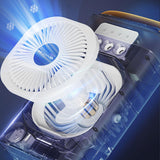 Maxbell Portable Air Conditioner with 600ml Water Tank Personal Desktop Electric Fan White