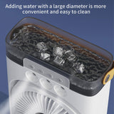 Maxbell Portable Air Conditioner with 600ml Water Tank Personal Desktop Electric Fan White