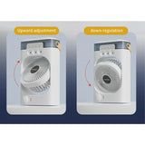 Maxbell Portable Air Conditioner with 600ml Water Tank Personal Desktop Electric Fan White