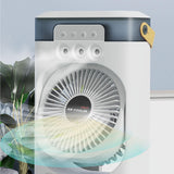 Maxbell Portable Air Conditioner with 600ml Water Tank Personal Desktop Electric Fan White