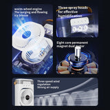 Maxbell Portable Air Conditioner with 600ml Water Tank Personal Desktop Electric Fan White