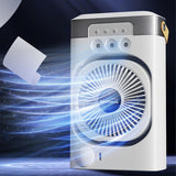 Maxbell Portable Air Conditioner with 600ml Water Tank Personal Desktop Electric Fan White