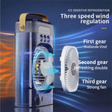 Maxbell Portable Air Conditioner with 600ml Water Tank Personal Desktop Electric Fan Black