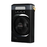 Maxbell Portable Air Conditioner with 600ml Water Tank Personal Desktop Electric Fan Black