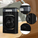Maxbell Portable Air Conditioner with 600ml Water Tank Personal Desktop Electric Fan Black