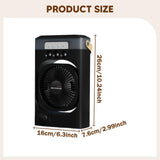 Maxbell Portable Air Conditioner with 600ml Water Tank Personal Desktop Electric Fan Black