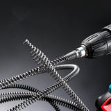 Maxbell Flexible Plumbing Drill Pipe Cleaner Drain Snake Cable for Sewer Toilet Sink 2m