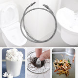 Maxbell Flexible Plumbing Drill Pipe Cleaner Drain Snake Cable for Sewer Toilet Sink 2m