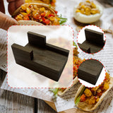Maxbell Taco Holder Rustic Multifunctional Sushi Holder for Food Tabletop Restaurant 9cmx5cmx4.5cm