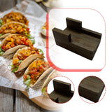 Maxbell Taco Holder Rustic Multifunctional Sushi Holder for Food Tabletop Restaurant 9cmx5cmx4.5cm