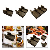 Maxbell Taco Holder Rustic Multifunctional Sushi Holder for Food Tabletop Restaurant 9cmx5cmx4.5cm