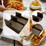 Maxbell Taco Holder Rustic Multifunctional Sushi Holder for Food Tabletop Restaurant 9cmx10cmx4.5cm