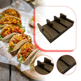 Maxbell Taco Holder Rustic Multifunctional Sushi Holder for Food Tabletop Restaurant 9cmx15cmx4.5cm