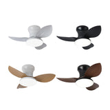 Maxbell Ceiling Fan with Light Modern Simple Dimmable for Kitchen Living Room Garage White