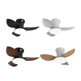 Maxbell Ceiling Fan with Light Modern Simple Dimmable for Kitchen Living Room Garage White