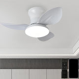 Maxbell Ceiling Fan with Light Modern Simple Dimmable for Kitchen Living Room Garage White